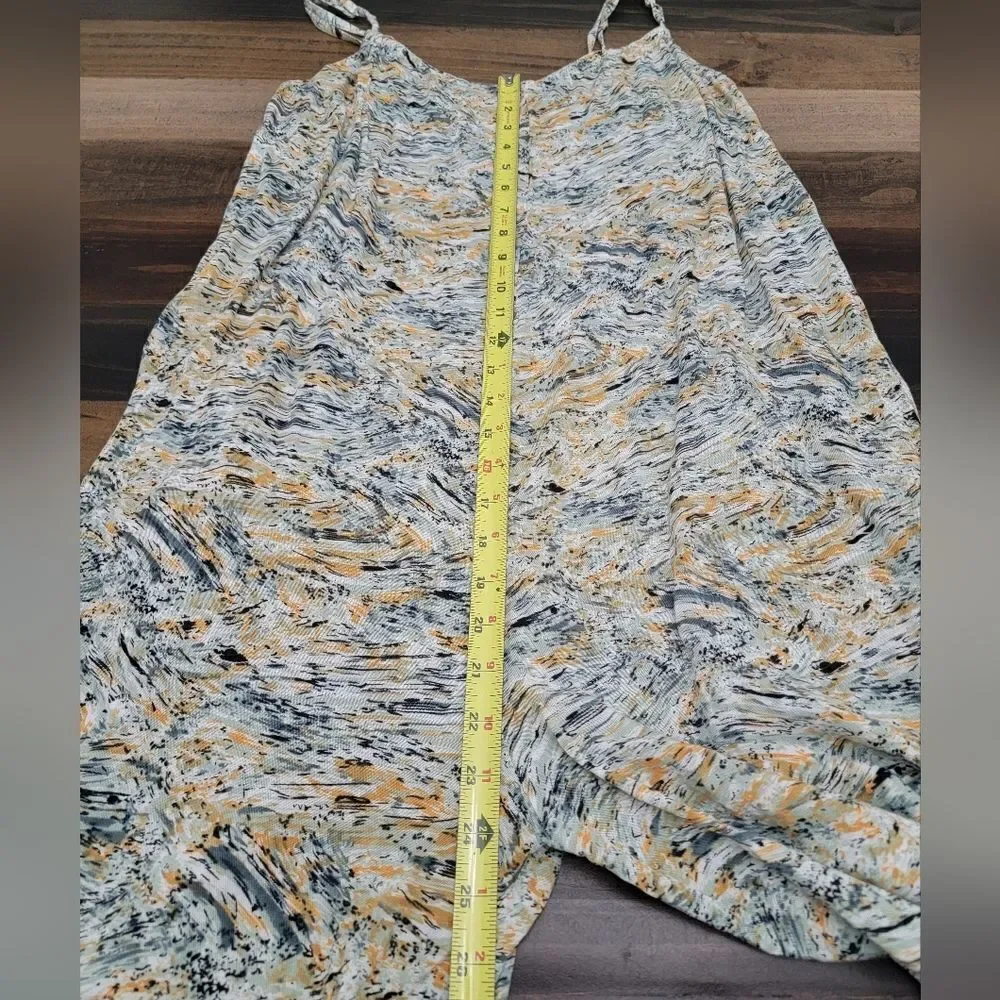 World Market Loos Fit Multicolor  Baggy Romper Boho Spaghetti Straps Size S/M